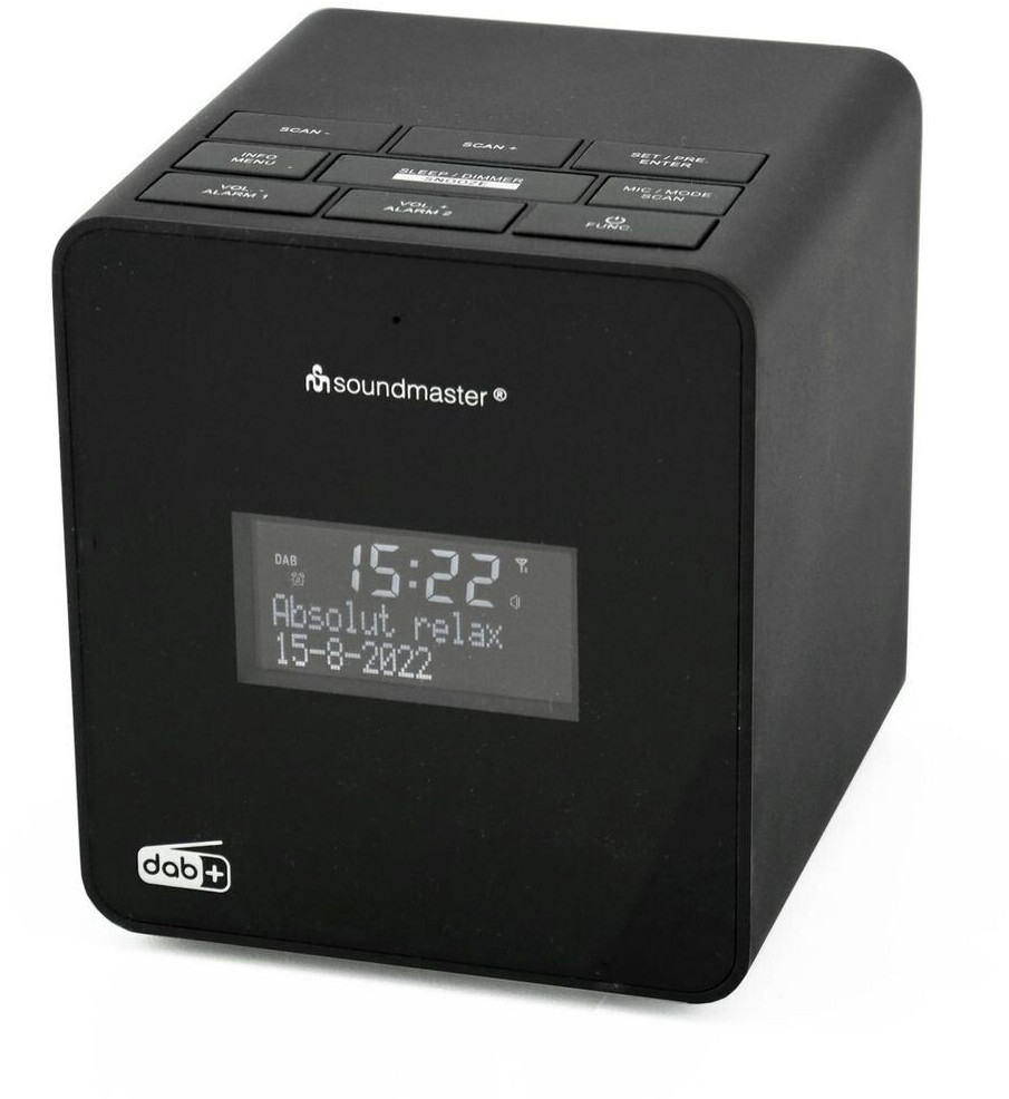 SOUNDMASTER UR109SW - UR109SW – Radiowecker mit DAB+, Aufnahmefunktion für individuelles Wecksignal und USB-Ladefunktion