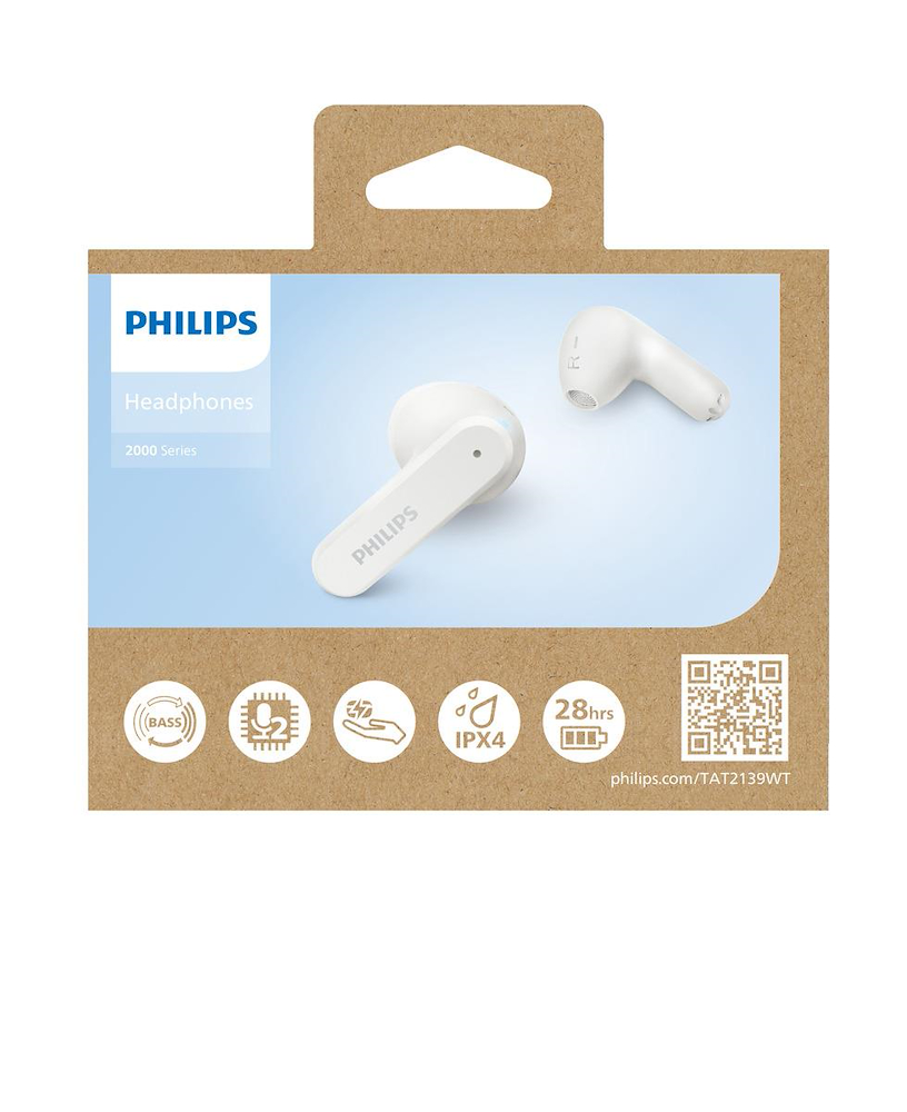 PHILIPS TAT2139WT - Philips True Wireless Kopfhörer mit Dynamic Bass