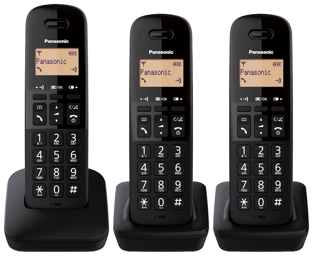 PANASONIC KXTGB613JTB - KXTGB613JTB 0545936 CORDLESS TRIO 1.4" MEM50NUM CALL BLOCK BLK