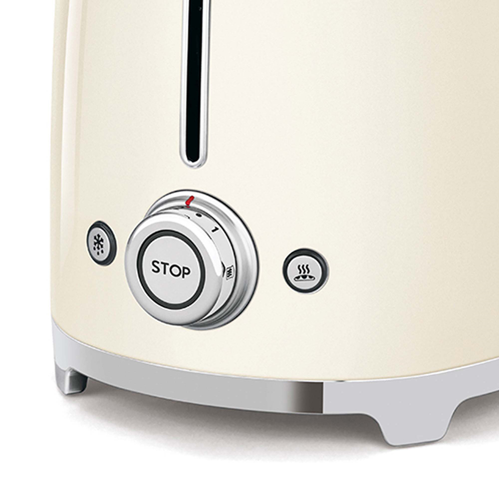 SMEG TSF02CREU - Toaster im 50er Jahre Stil, Cremefarben
