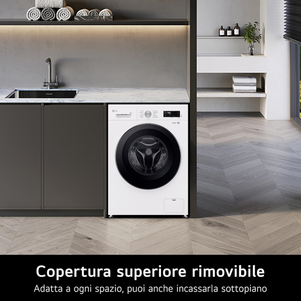 LG F4NX1008NWK - Smart Waschmaschine 8 kg A Klasse Wi-Fi
