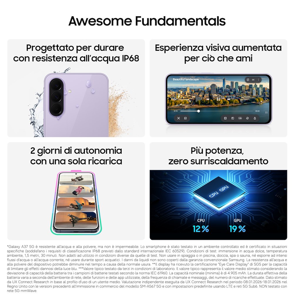 SAMSUNG SM-A376BDGGEUE - Galaxy A37 5G 256GB Grau Grün