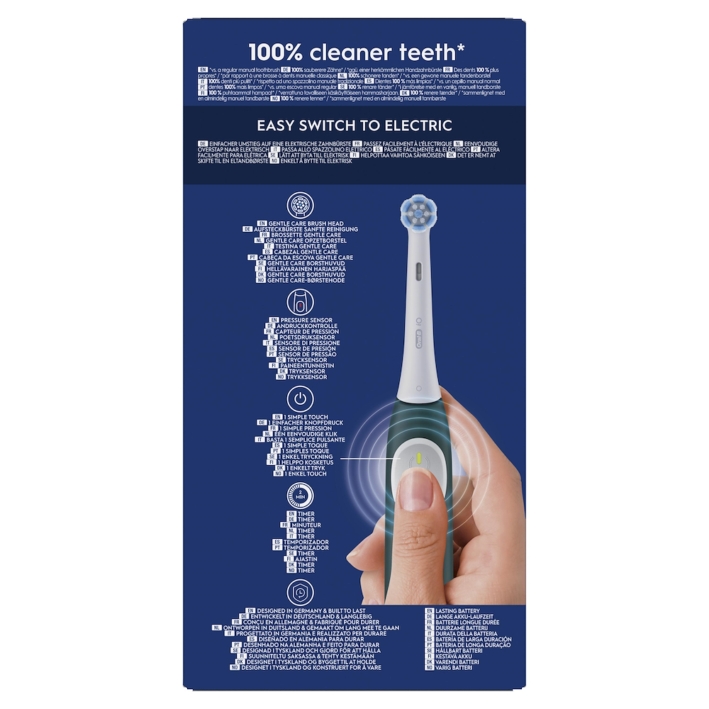 ORAL-B IO2CLEANANDCAREDARKGREEN - Oral-B iO 2 Elektrische Zahnbürste Grüne Farbe
