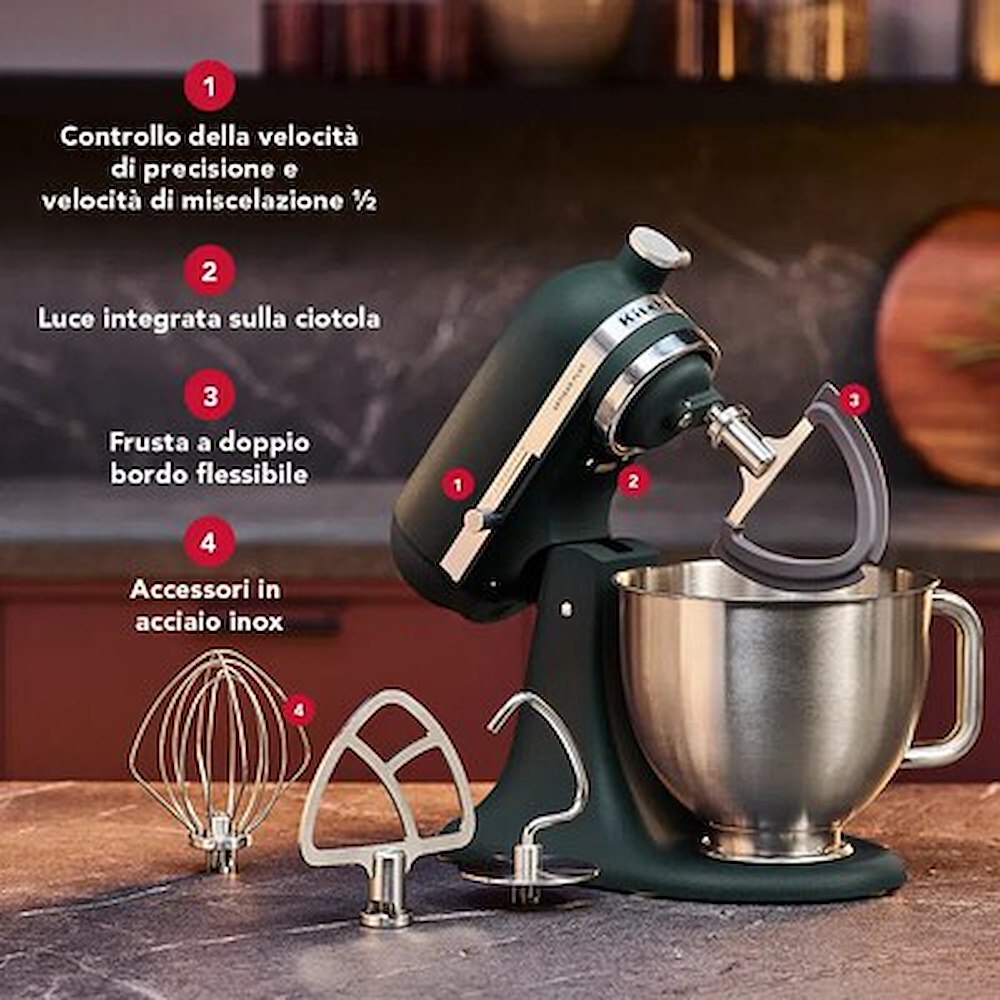 KITCHENAID 5KSM50PKVEBK - Küchenmaschine 325W 4,7L Schwarz