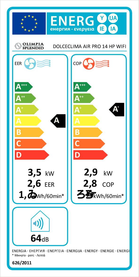SPLENDID DOLCECLIMAAIRPRO14HPWIFI - Mobiles Klimagerät 3,52 kW mit WLAN