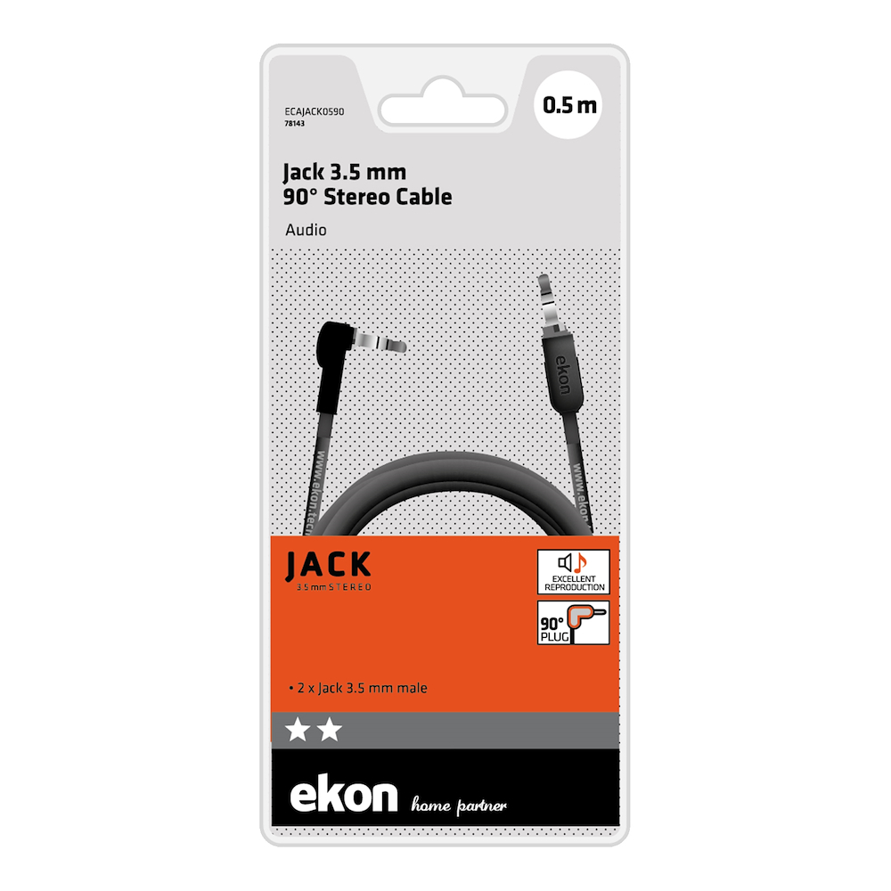 EKON ECAJACK0590 - 3,5 mm Audio Kabel 90° Stecker