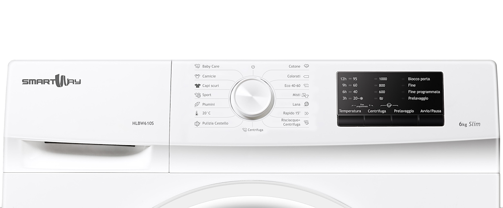 SMARTWAY HLBW610S - Slim Waschmaschine 6kg 1000U/min