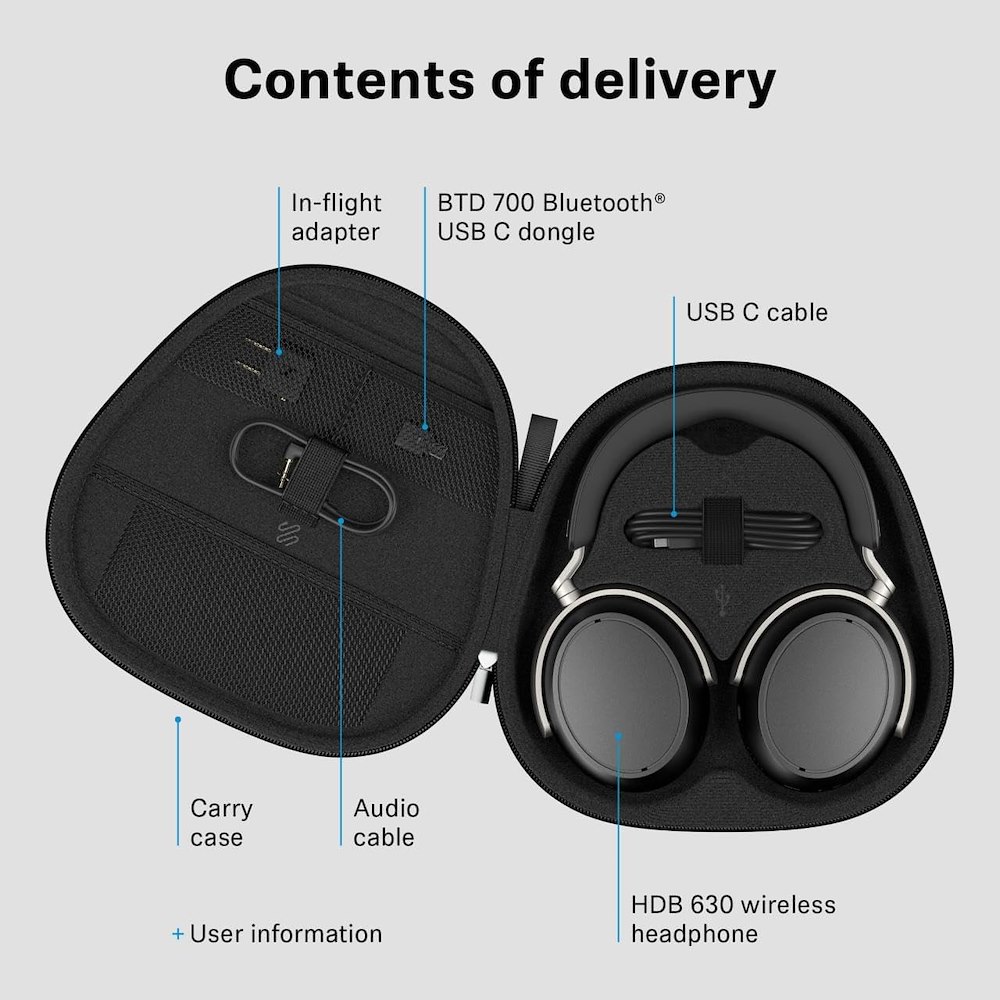 SENNHEISER HDB 630 - Drahtlose Bluetooth Kopfhörer