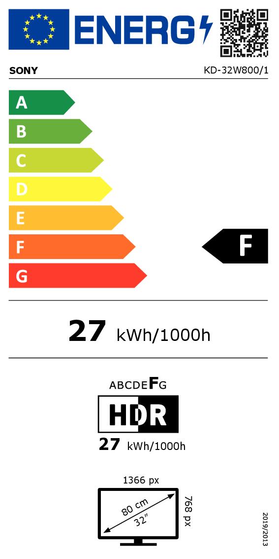 SONY KD32W800P1AEP - Sony KD-32W800 32 Zoll HD-ready Smart TV