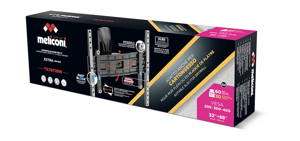MELICONI 480878 - Extra 400 Duo TV Halterung bis 77 Zoll