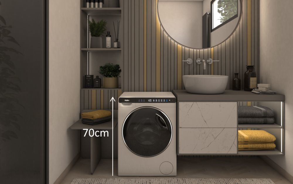 HAIER HW50BP12307 - Haier Slim Waschmaschine 5kg mit WiFi