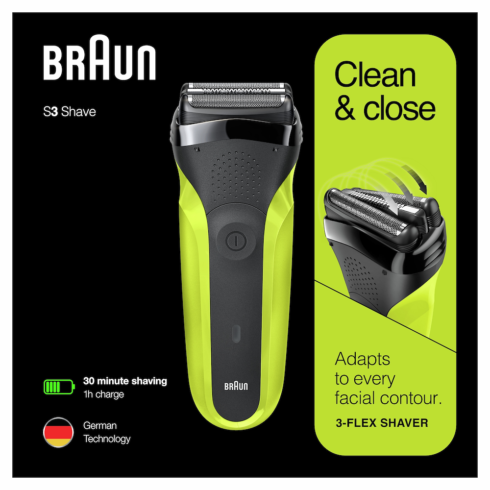 BRAUN 300SNEROVERDE - Braun Series 3 Elektrorasierer