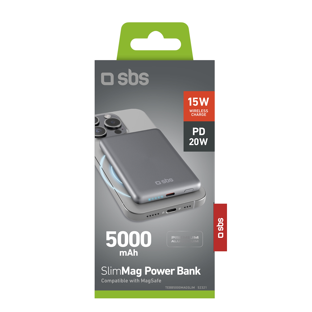 SBS TEBB5000MAGSLIM - Power Bank 5000mAh mit MagSafe