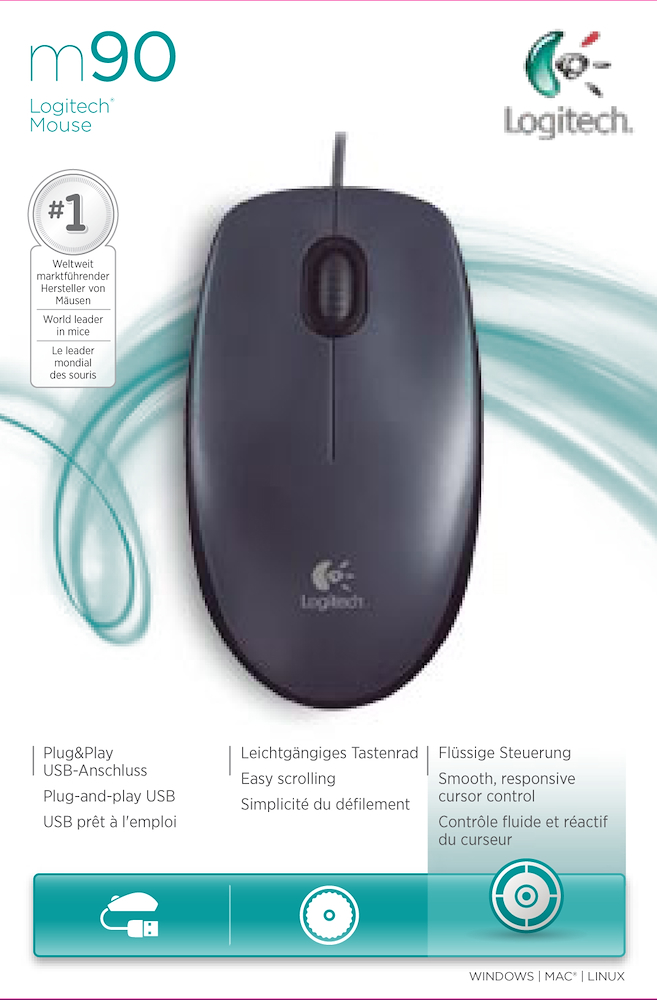 LOGITECH 910001793 - Logitech M90 1000DPI Optische Maus