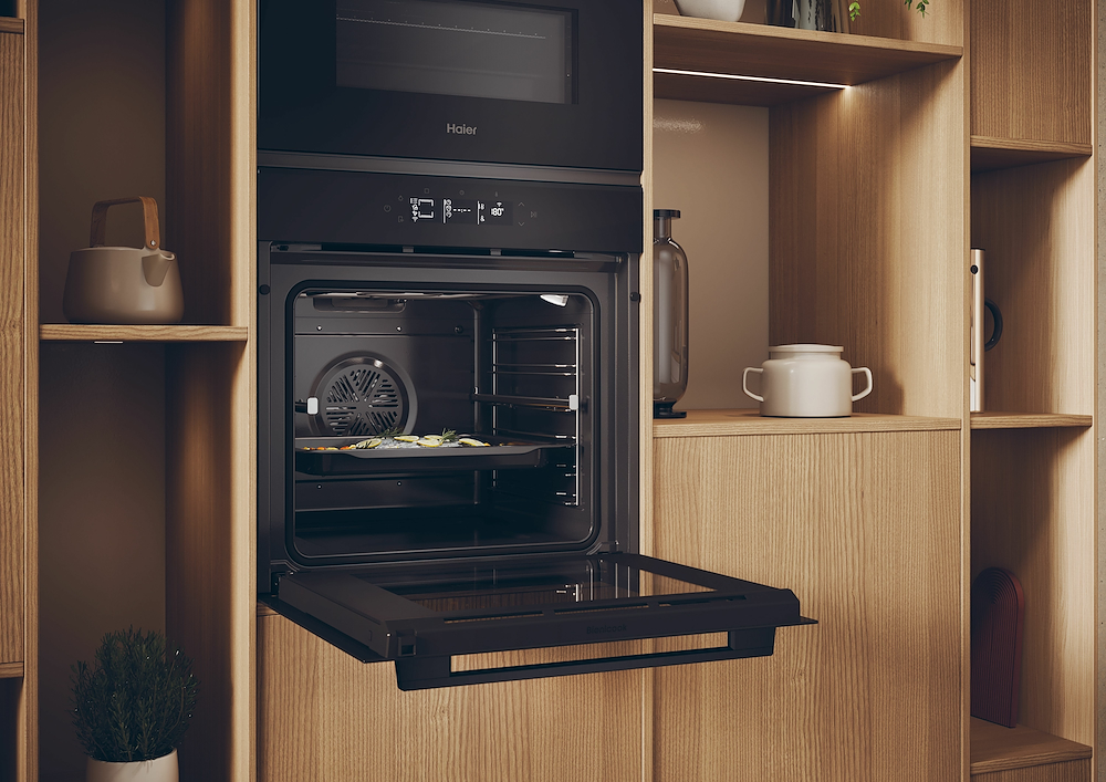 Haier H6ID25G3YTB1 - Einbau-Backofen 78 Liter, Schwarz