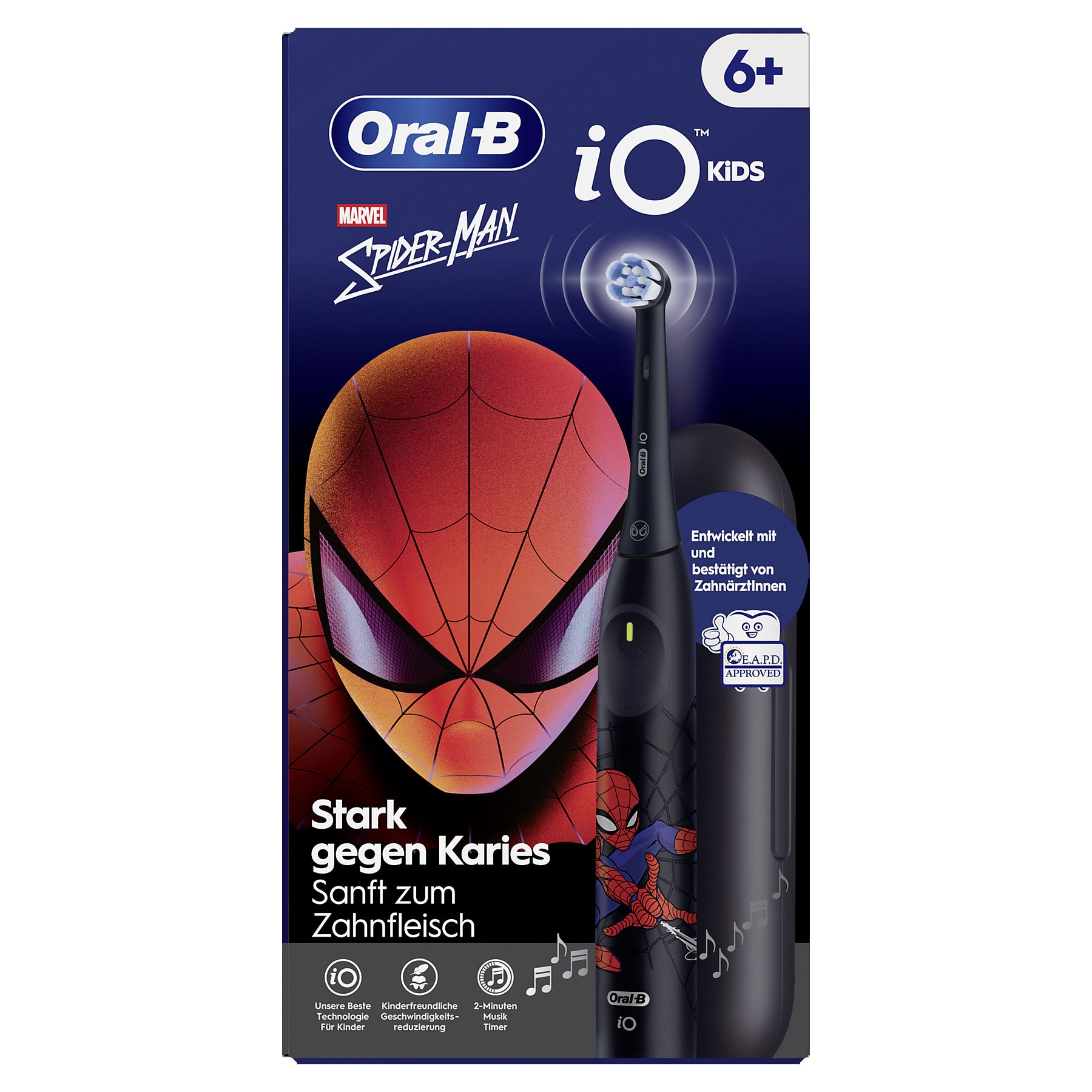 BRAUN ORAL-B IO KIDS 6+ SPIDERMAN AA45947 ELEKTRISCHE ZAHNBÜRSTE MIT REISEETUI