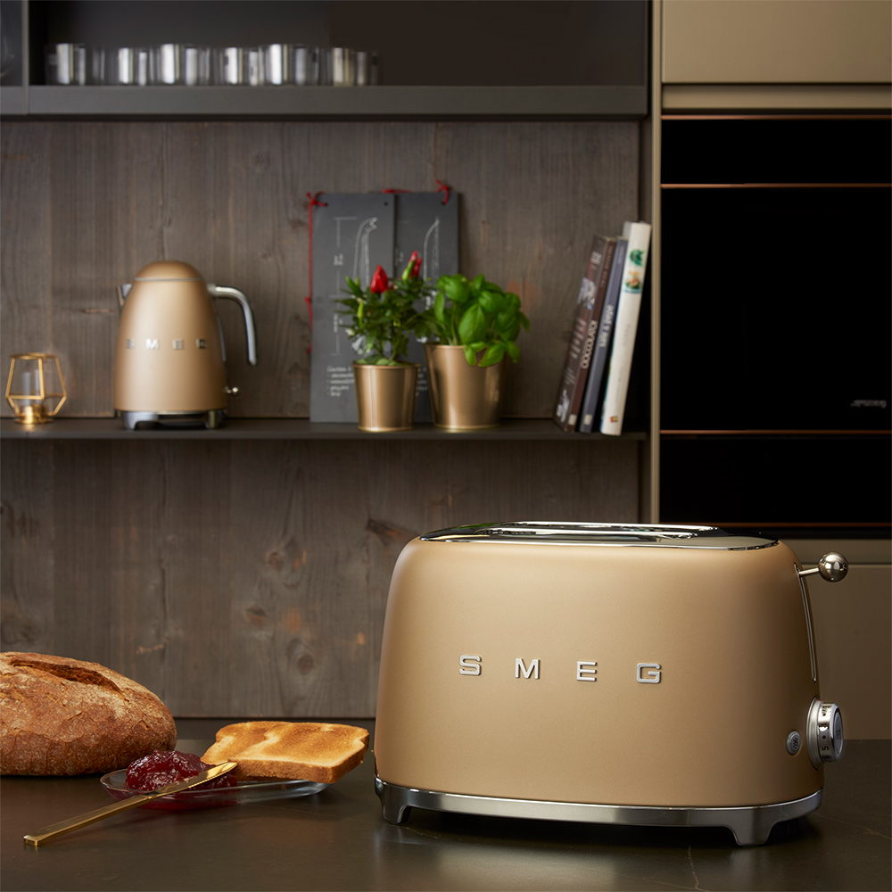 SMEG TSF01CHMEU - Toaster 50er Jahre Gold