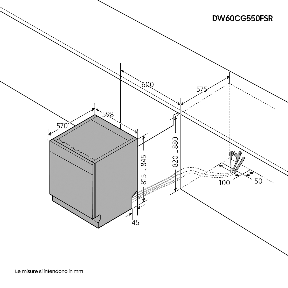 SAMSUNG DW60CG550FSRET - DW60CG550FSRET 0676691 LAVAST.14COP CE.D 7PROG. 3CEST. INOX