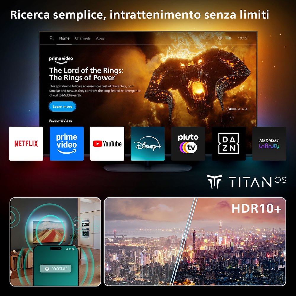 PHILIPS 43PUS8450 - 43 Zoll Smart QLED 4K TV