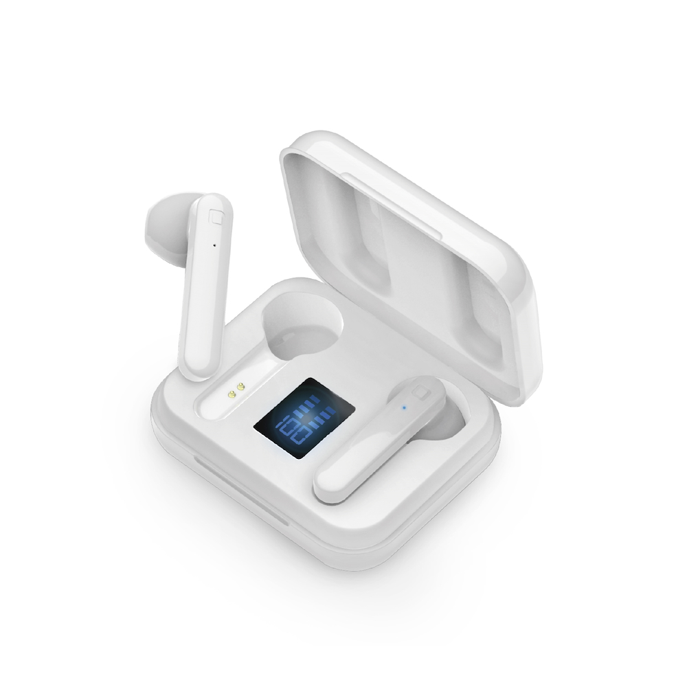 SBS TEEARLCDTWSBTW - Twin Hop LCD Kabellose In-Ear-Kopfhörer Weiß