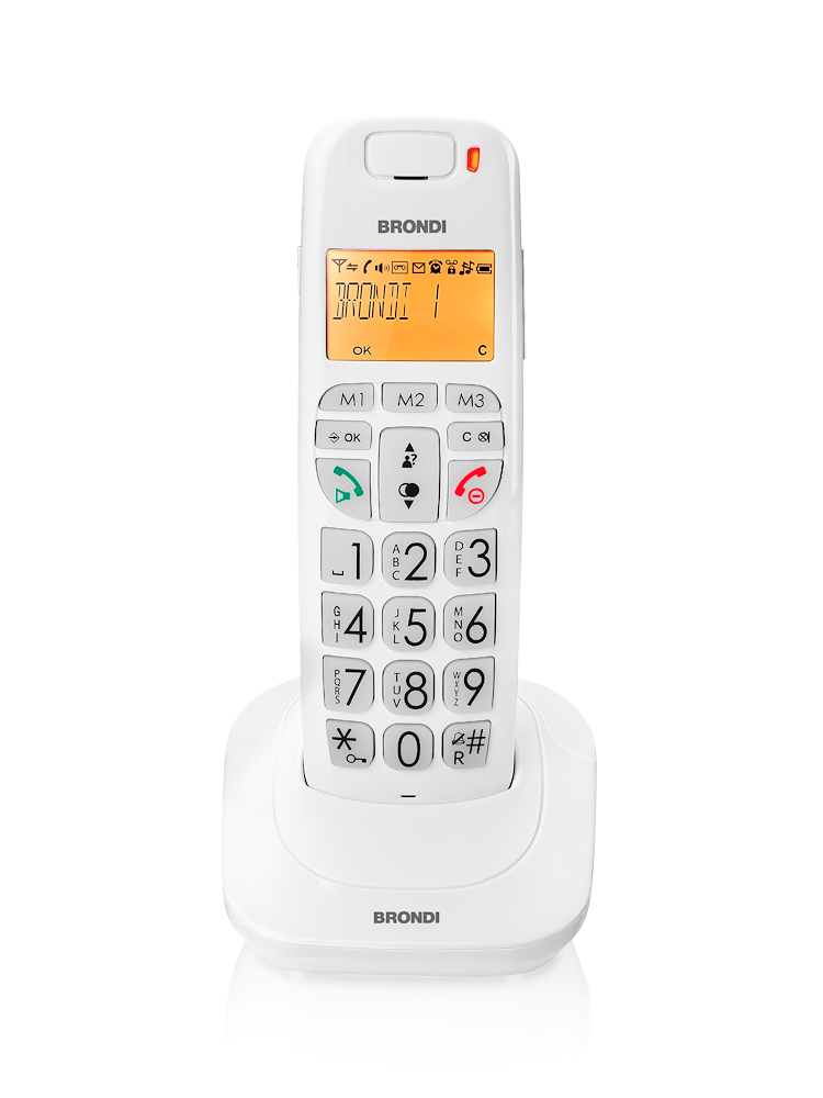 BRONDI BRAVOBRIGHTBIANCO - Bravo Bright Senioren Telefon mit Beleuchtung