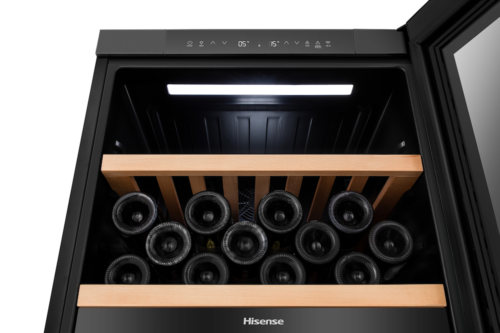 HISENSE RW3N230GELF - Hisense Weinkühler 108 Flaschen Schwarz