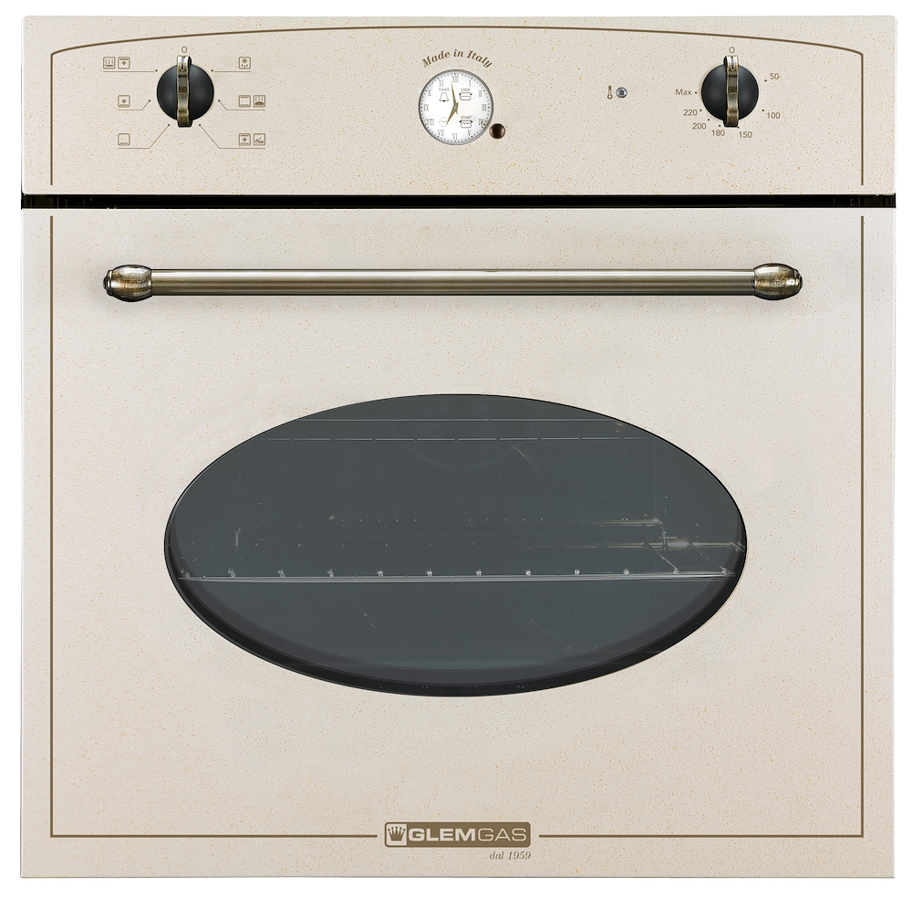 GLEM GAS DGF7AVES3 - Glem Gas Einbaubackofen, 8 Programme, Klasse A