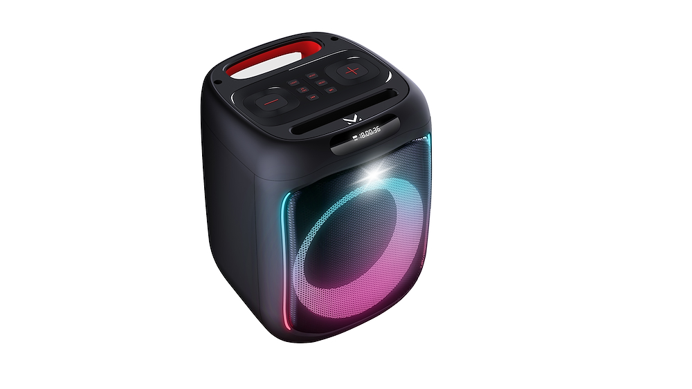 MAJESTIC FIRE12BK - Majestic FIRE12BK Tragbarer Party-Lautsprecher mit LED-Beleuchtung