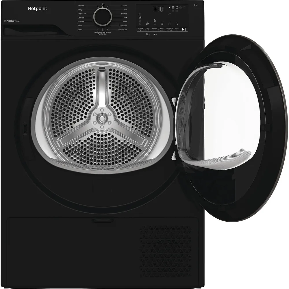 HOTPOINT-ARISTON HPT94DBBSIT - Wärmepumpentrockner 9 kg Schwarz