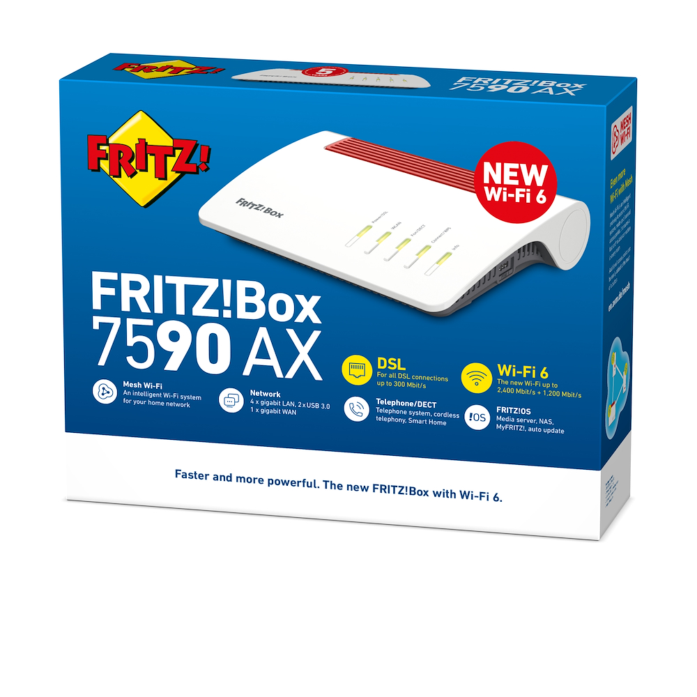 FRITZ! 20002999 - Box 7590 AX Wi-Fi 6 Router
