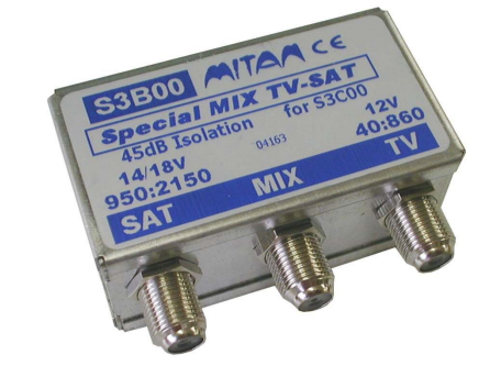 MITAN MKIT25 - Mitan S3B00 + S3C00 – SAT/TV 12V terrestrisches Misch- und Demisch-Kit