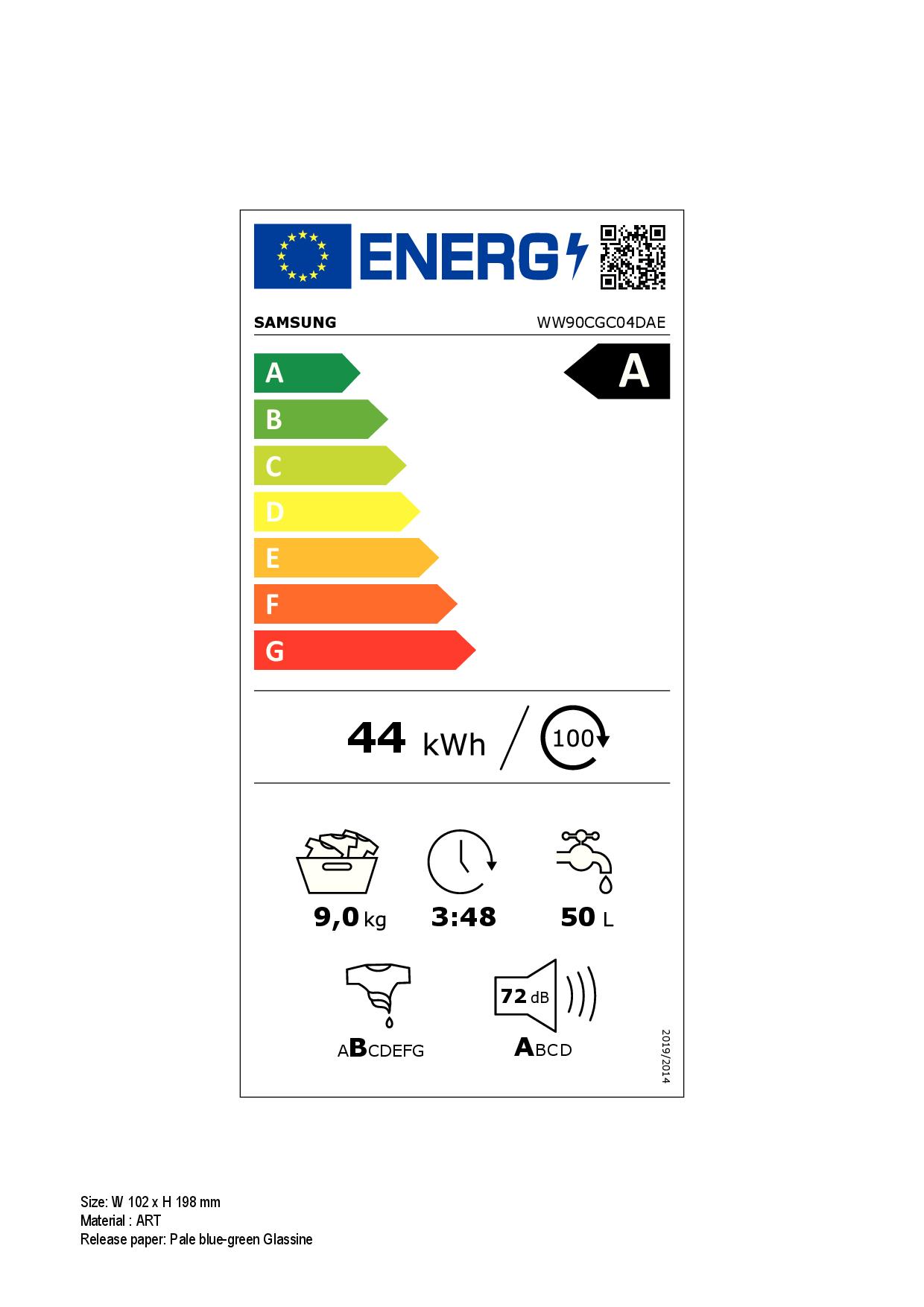 SAMSUNG WW90CGC04DAEET - Waschmaschine 9 Kg Wlan Dampfreinigung