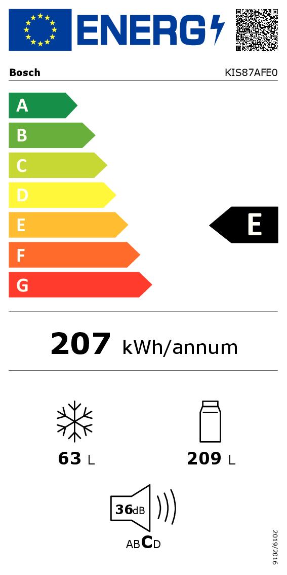 BOSCH MOBILIERI KIS87AFE0 - Bosch Einbau-Kühl-Gefrierkombination KIS87AFE0