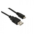 USB 2.0-Kabel Typ-A Stecker auf Typ-B Micro Stecker, 5 m, Schwarz