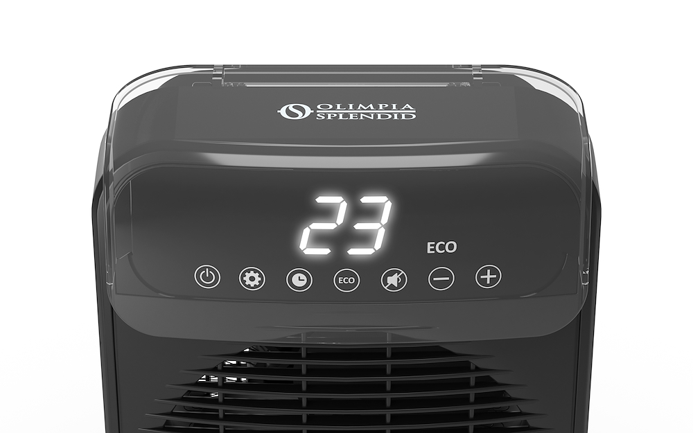 SPLENDID CALDOTEKNO - 2000W Badezimmer Heizgebläse in Schwarz