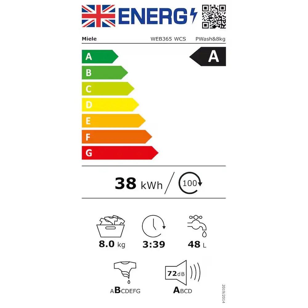 MIELE WEB365WCS - Miele WEB365WCS Waschmaschine 8 kg A-Klasse