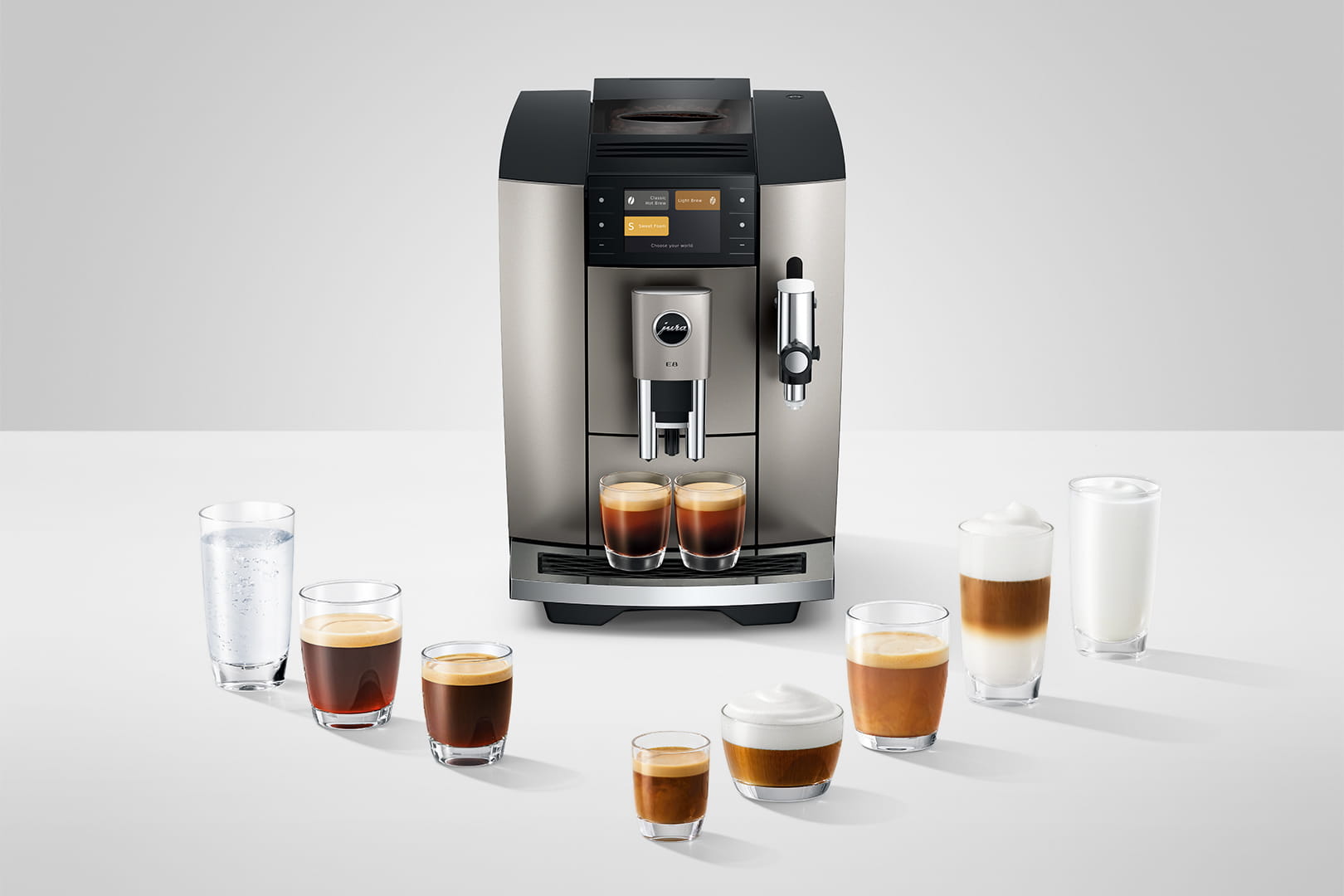JURA E8MIDNIGHTSILVER - Kaffeevollautomat Midnight Silver