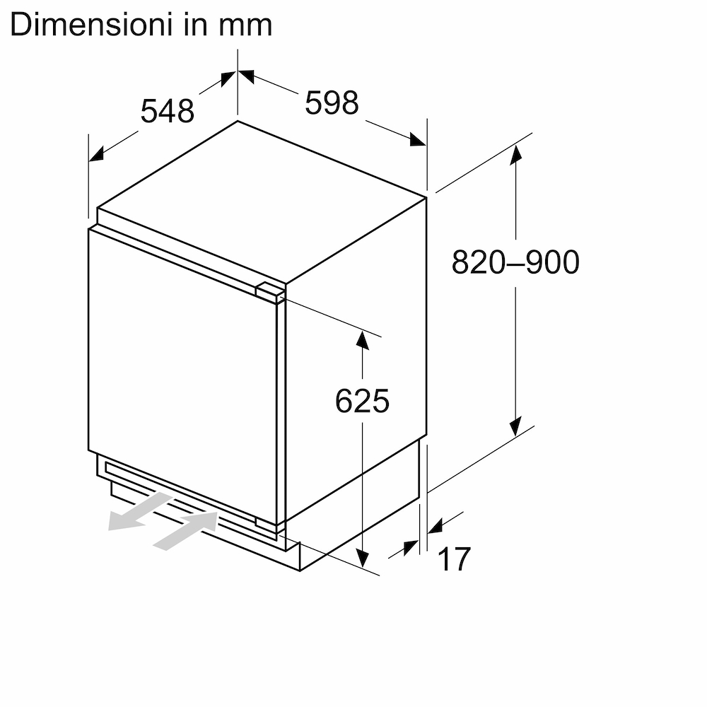 BOSCH KUL22VFD0 - Einbau Kühlschrank 82x60 cm