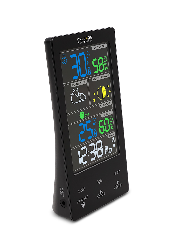 EXPLORE SCIENTIFIC WSC4009GYE000 - Wetterstation Touchscreen mit Farbdisplay