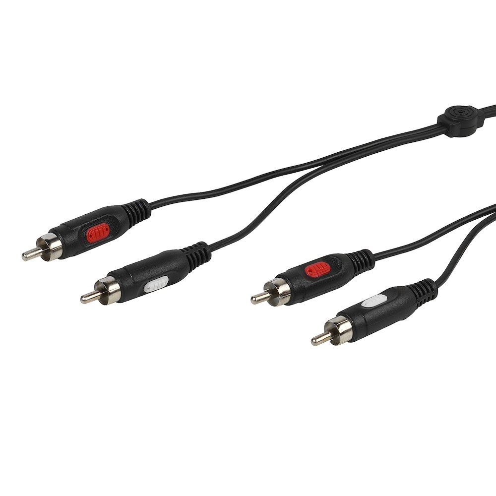 VIVANCO VVA2RCA50MM - 5M RCA Stereo Kabel Schwarz