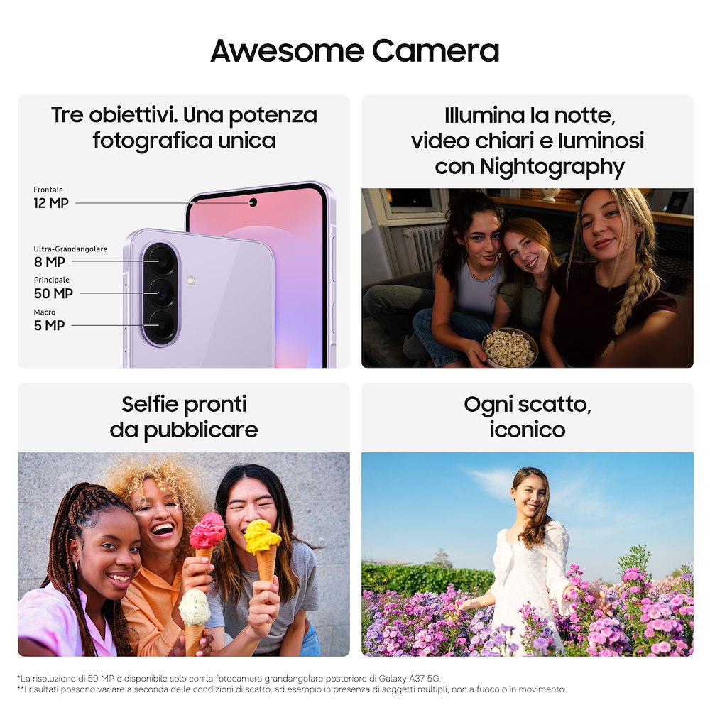 SAMSUNG SM-A376BDGGEUE - Galaxy A37 5G 256GB Grau Grün