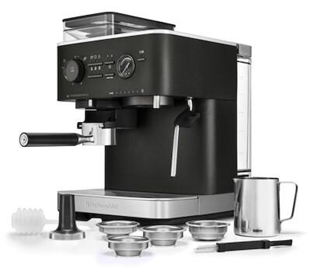 KITCHENAID 5KES6551EBK - Schwarze halbautomatische Espressomaschine
