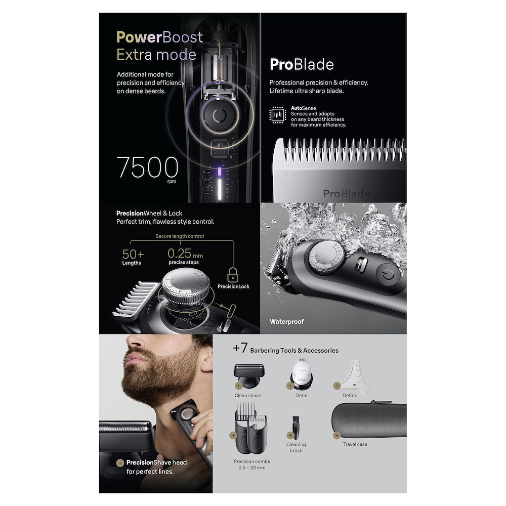 BRAUN BT9520 - Braun Barttrimmer Series 9 mit ProBlade