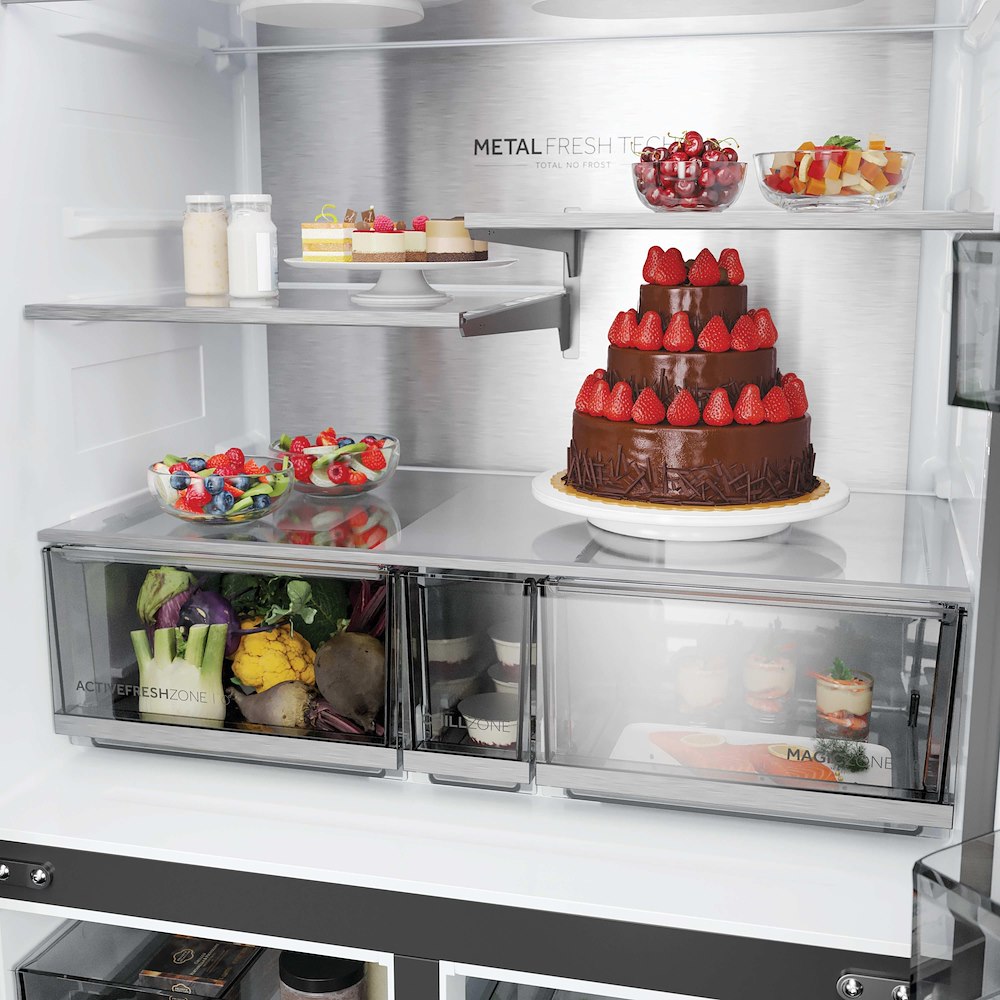 HAIER HCR59F18DNMM - 4-türiger NoFrost Kühlschrank 706L Inox
