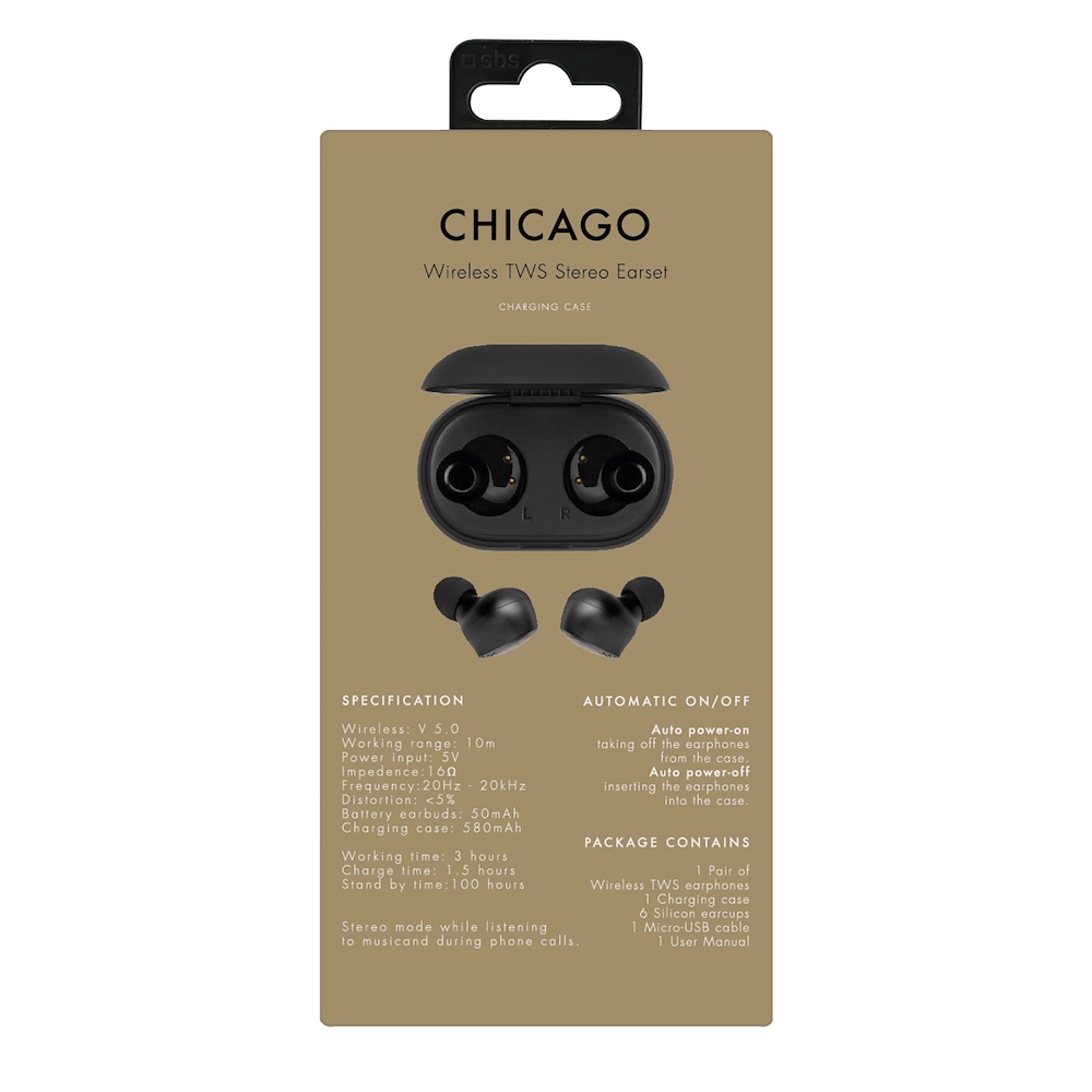 SBS TEJZEARCHICATWSBTK - TWS Kopfhörer Chicago BT 5.0