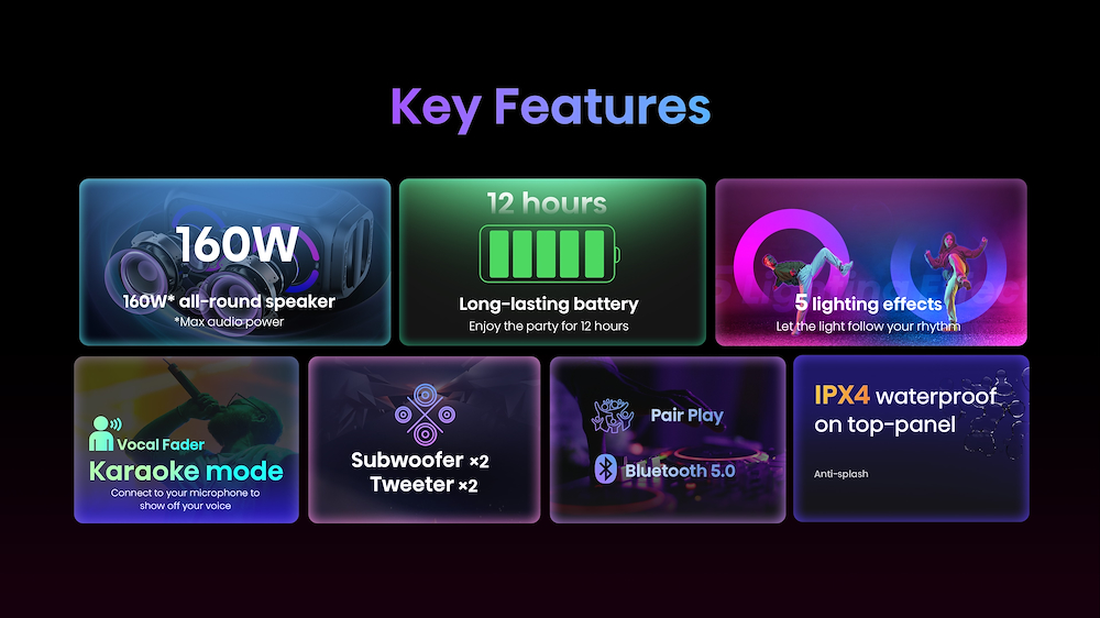 HISENSE Party Rocket - Bluetooth Lautsprecher 160W