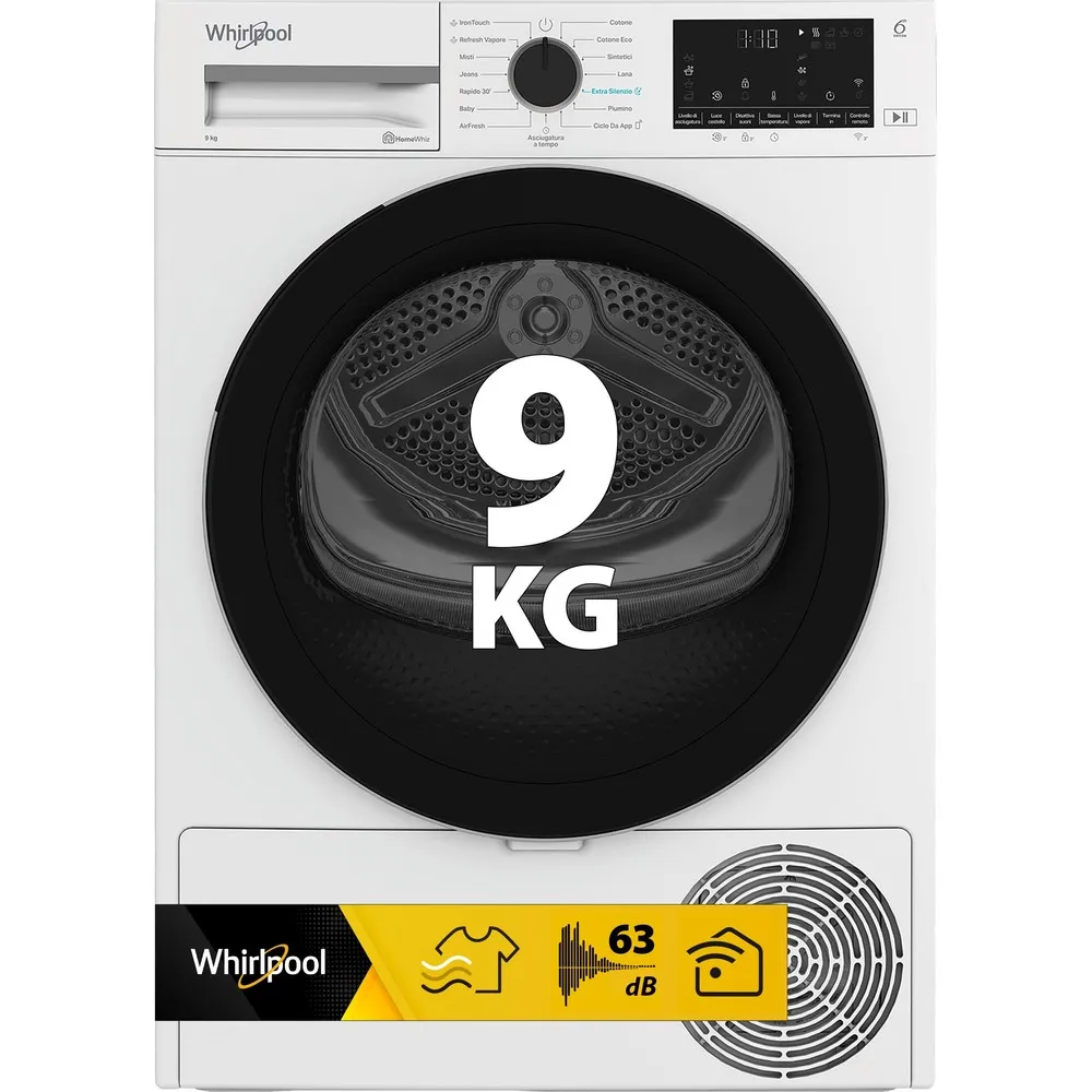 WHIRLPOOL CWDR49MWBSIT - Wärmepumpentrockner 9 kg Klasse C