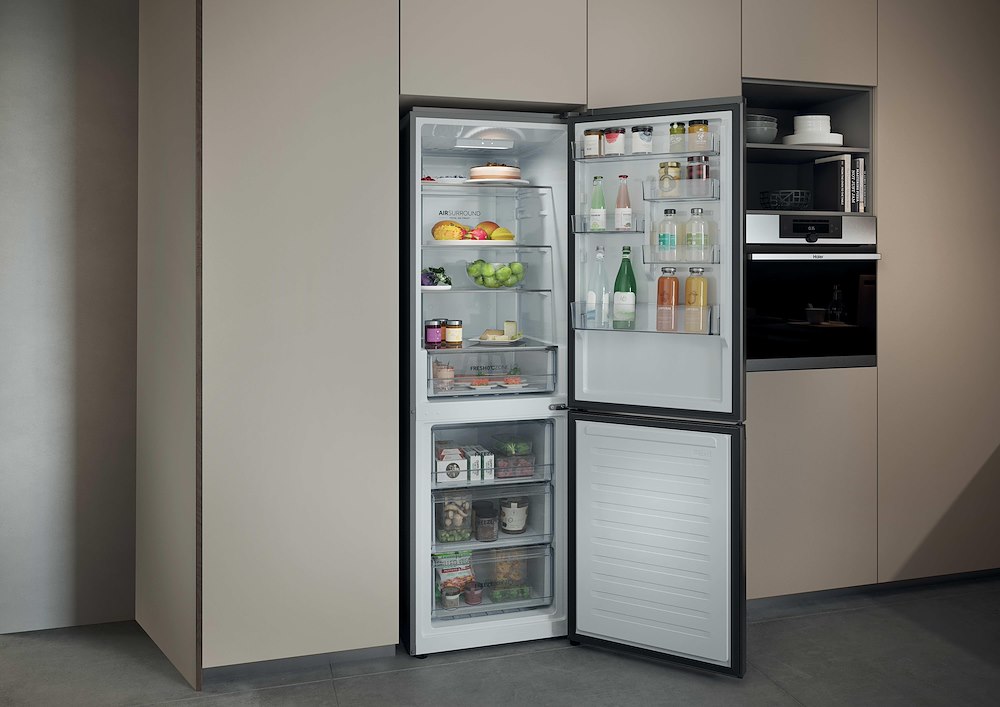 HAIER HDPR1618CNPK - Kombi Kühlschrank Edelstahl 352L