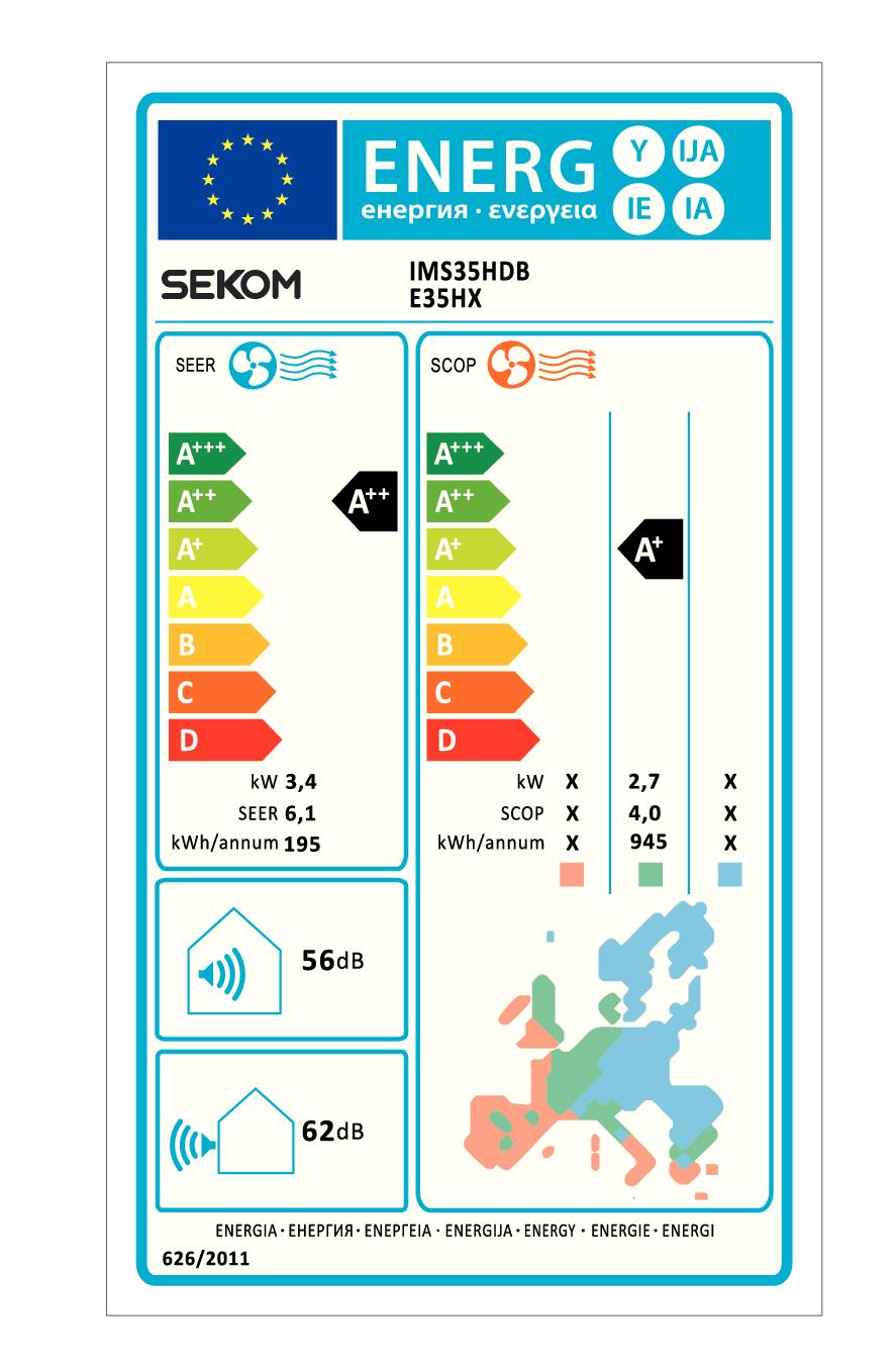 SEKOM IMS35HDB - Innenblock Wärmepumpe