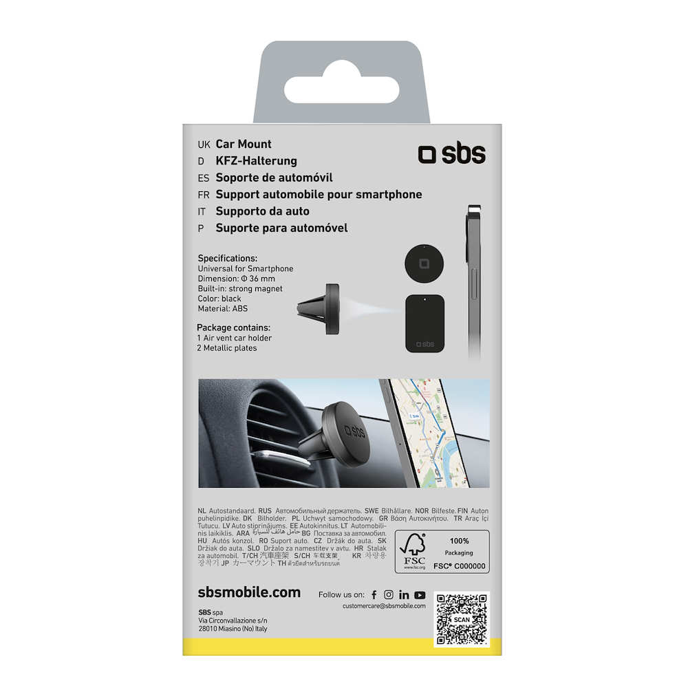 SBS TESUPPUNIVAIRMAG - Auto Handyhalterung Magnet schwarz